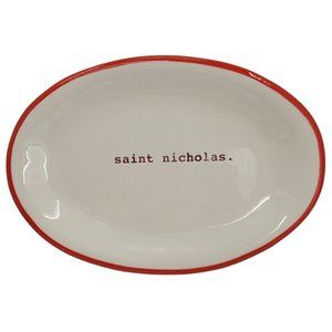 Rae Dunn by Magenta saint nicholas. Oval Plate for Appetizers Cookies